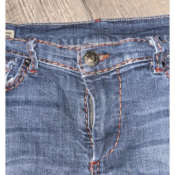 True Religion Cora Mid Rise Straight Dark Blue Jeans size 31 - Picture 2 of 7